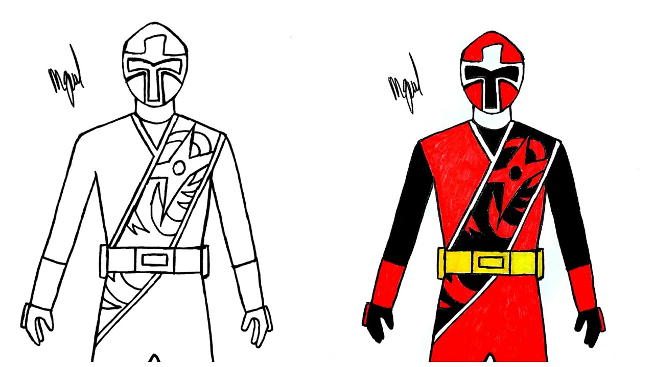 Red Power Ranger Drawing by TheArtsyPuffin on DeviantArt